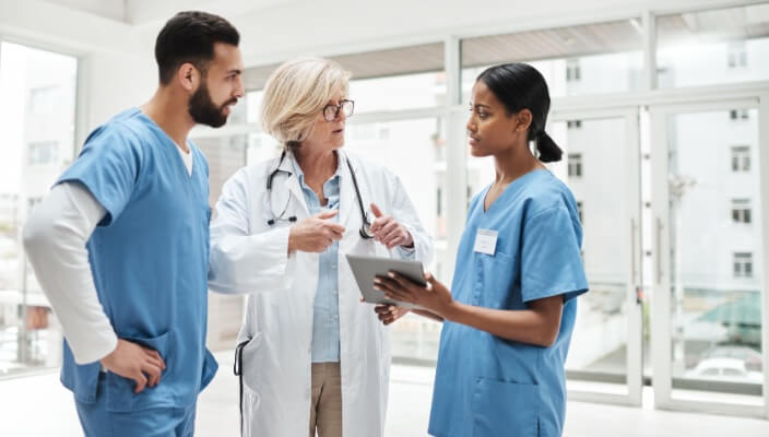 physicians talking